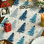 Chemin de table de Noël flocons de neige, décoration de table de salle à manger de cuisine d'hiver bleu pour la fête à la maison 13 x 72 pouces-1830192393