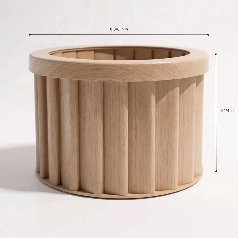 Jardinière ronde Strata pour jardin dans le jardin - Brun, beige brown