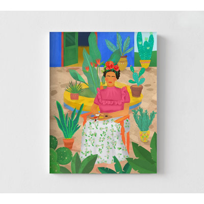 Famous Mexican Portrait Print, Frida Kahlo Inspired Artwork, Latin America Mexican History Wall Art, Female Portrait Artwork