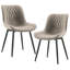 Chaise d'appoint moderne en similicuir avec pieds en métal-1561762354