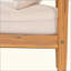 Canapé d'extérieur avec accoudoir droit en bois d'acacia et coussin
