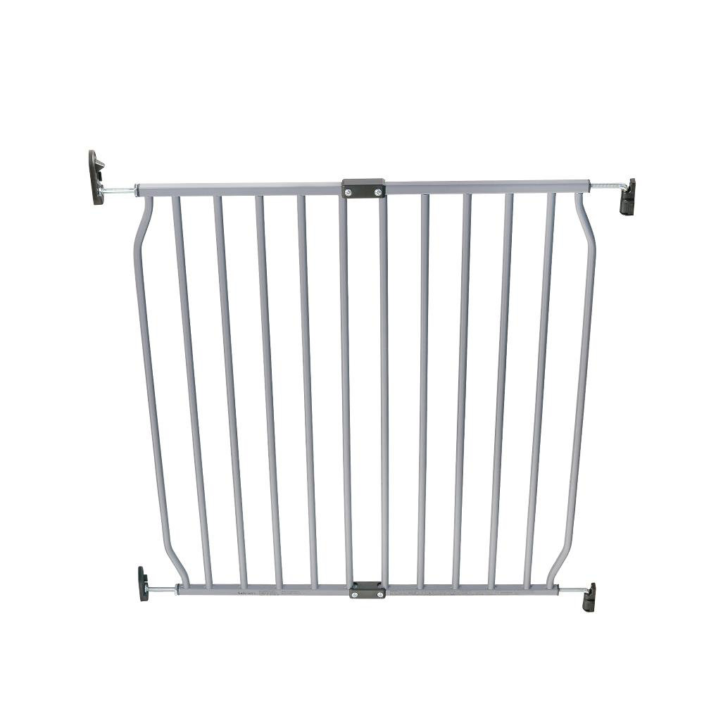 Safetots Eco Screw Fit Baby Gate, Grey, 120Cm - 130Cm, Stair Gate For Toddler And Baby, Screw Fit Safety Barrier