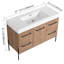 48"  Freestanding Bathroom Vanity With White Resin Sink &  Soft-Close Cabinet Door And 4 Drawers (