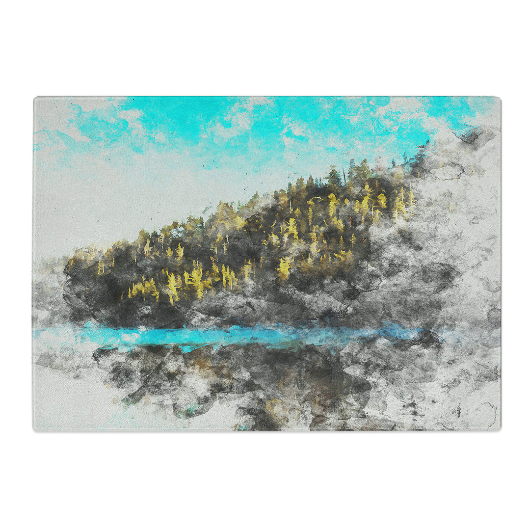 Tempered Glass Forest Angles Chopping Board