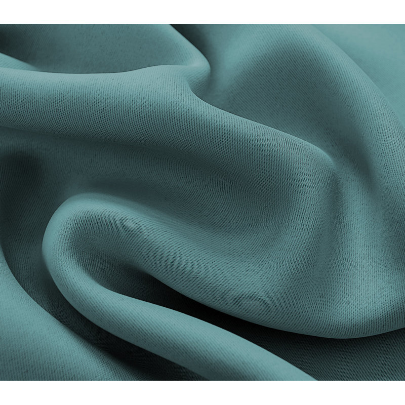 Leddy Polyester Room Darkening Single Curtain Panel Single Panel, 54" W x 63" L, Turquoise