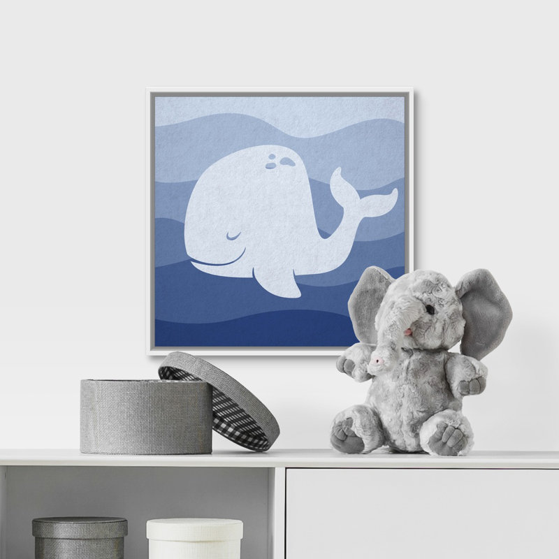 « baleineing subaquatique-chambre d’enfant circle », impression, H 16 po x l 16 po x P 1,75 po