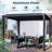 10×13ft Aluminum Outdoor Louvered Pergola-129488685