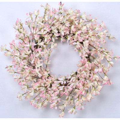 24" Handcrafted Forsythia Everyday Wreath