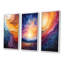 «Yellow Orange Lyrical Abstraction Lyrical Sunset», 3 pièces sur toile-1469149728-1469149731