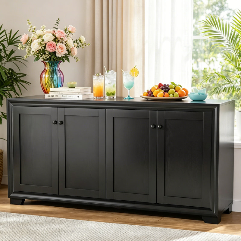 152.4cm Sideboard, Matte Black