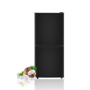 4.2 Cu.Ft Small Fridge with Freezer, 7-Level Adjustable Thermostat, Removable Glass Shelves, Quiet 38dB Energy-Saving for Dorm/Office/Kitchen