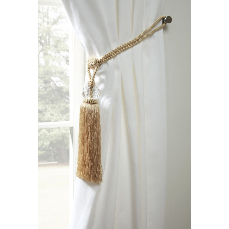 Drinkard Cream Polyester 60cm Curtain Holdback/Tieback, Cream