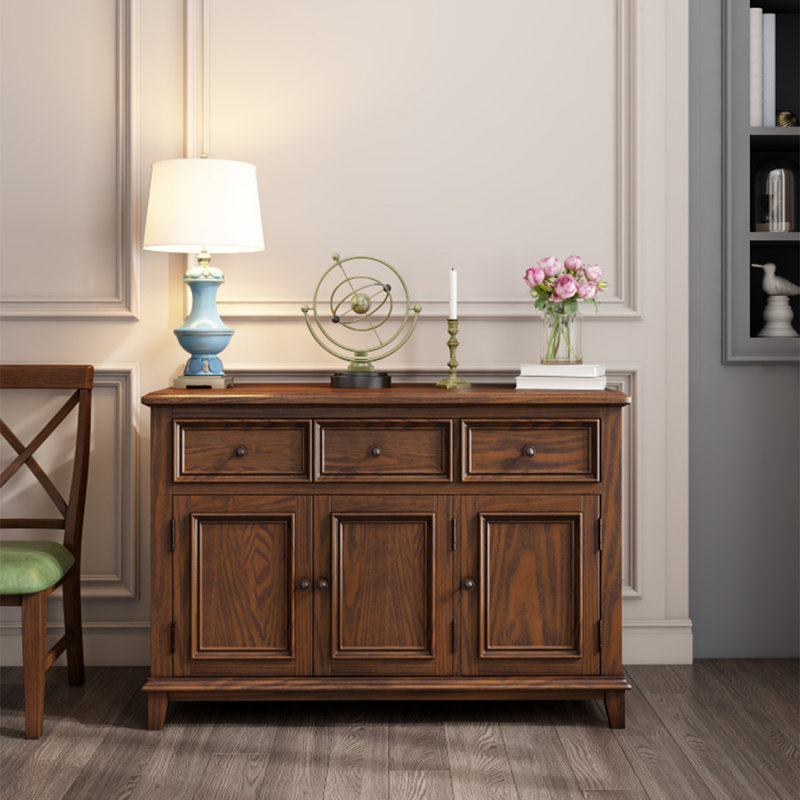 Buffet en bois manufacturé et brun noisette