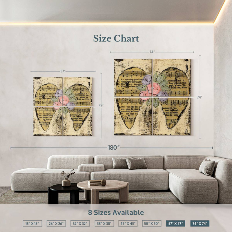 Harnek Amazing Grace Floral, 74'' H x 74'' W