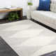 Thurman Geometric Hand-Knotted Area Rug in Parchment/Gray