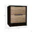 Table de chevet 2 tiroirs Pine