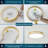 Gold LED Flush Mount Ceiling Light 12" 24W, Dimmable 5CCT, 2 Pack