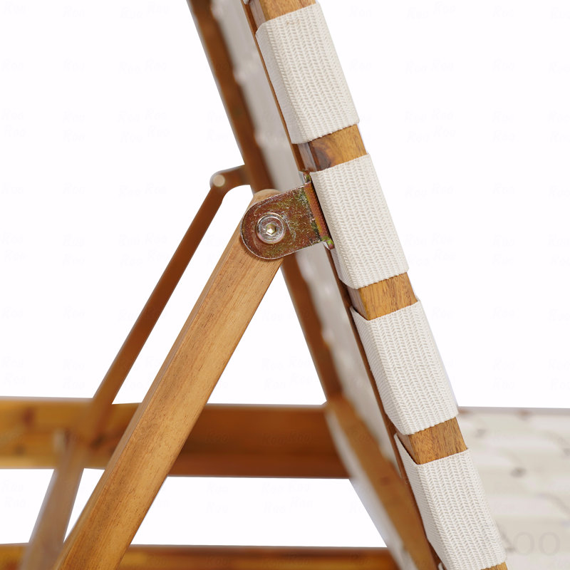 Outdoor Rope Chaise Lounge Chair, Brown/White