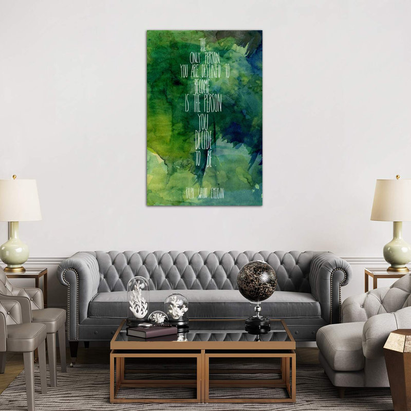 «You Decide», reproduction d'art textuel, H 60 po x l 40po x P 1,5 po, Toile tendue