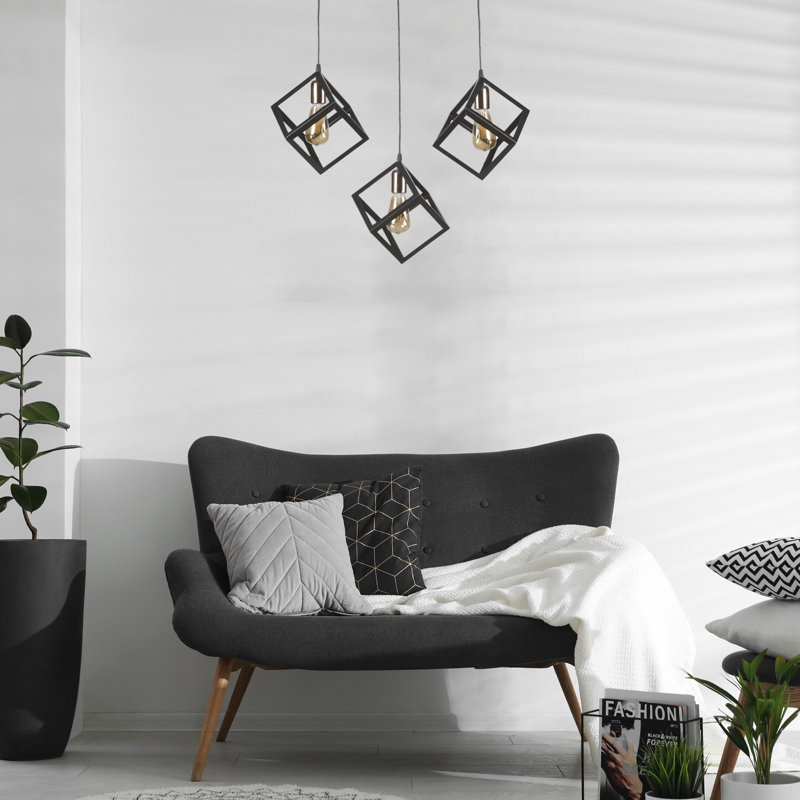 Caian 3 - Light Black Cluster Pendant