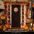 13"+17"+20" Black Candle Lanterns, Metal Decorative Lanterns for Outdoor & Indoor with Flameless LED Candles, Halloween & Christmas Use Modern Patio Porch Garden Floor Decor-180622805