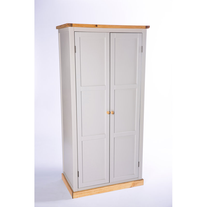 Estepp 2 Door Solid + Manufactured Wood Wardrobe