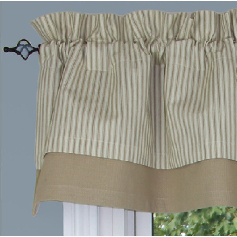 Cantonnière en coton l 6,5 po Anceline, Brun clair