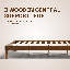 Structure de lit en bois massif NTC Sapa - Menuiserie japonaise minimaliste, pas de sommier tapissier, lattes silencieuses, assemblage facile-1995326090-1995326084
