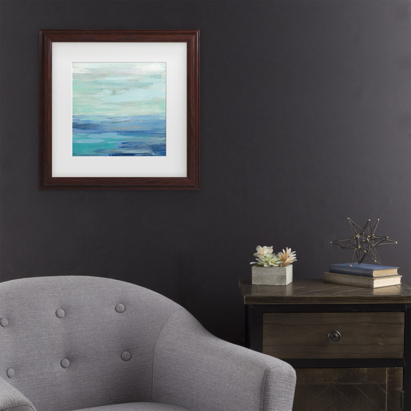 Silvia Vassileva, art encadré «Sunset Beach II No Orange», Brun, H 13,75 po x l 13,75 po x P 0,75 po