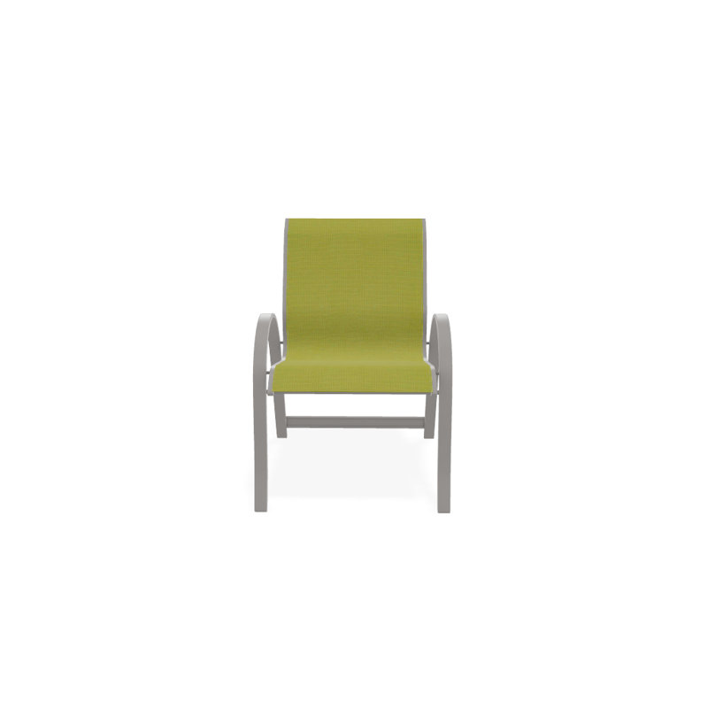 Aruba Stacking Patio Dining Armchair, Warm Gray
