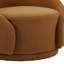 Fauteuil demi-tonneau pivotant rembourré Aunna-1338507039