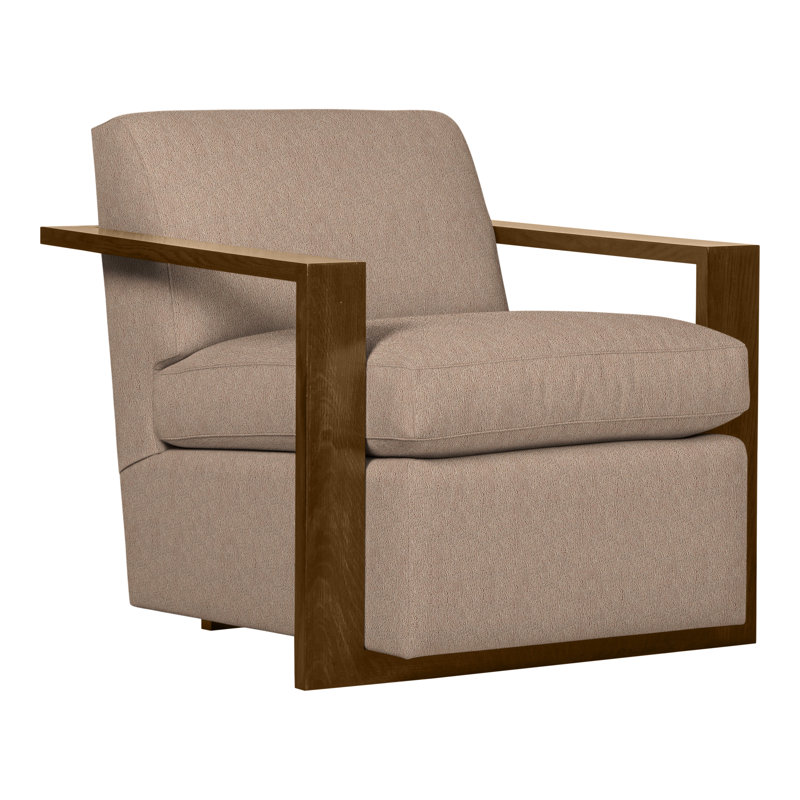 Thom Filicia Home 32" Wide Upholstered Armchair, Wrenn, Navada Mushroom