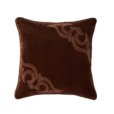 Stella Faux Silk Velvet Updated Classics Chic Casual Modern Rustic Embroidered Decorative Pillow