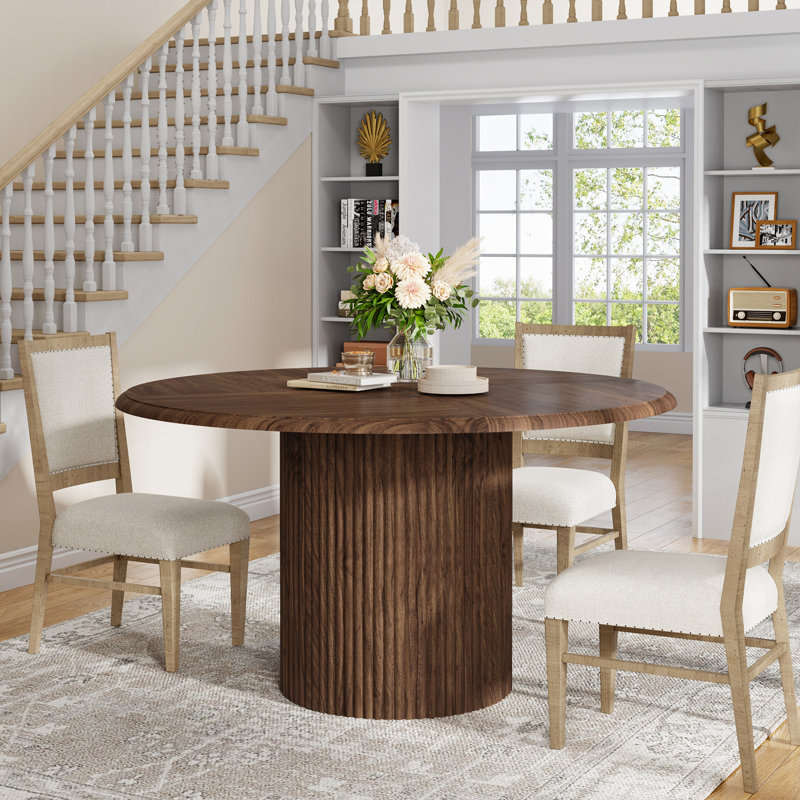 Round Metal Base Dining Table
