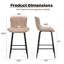 Tabouret de comptoir rembourré 27 po avec structure en métal -506050693