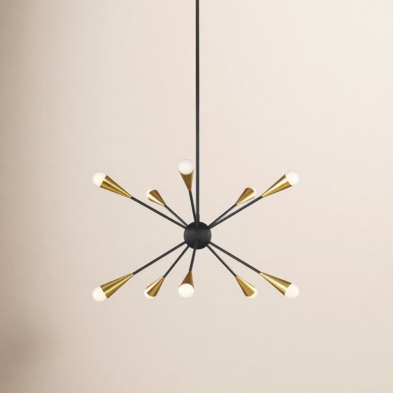 Lustre sphérique spoutnik 10 lumières Addley, Nuit noire, 10 Lights