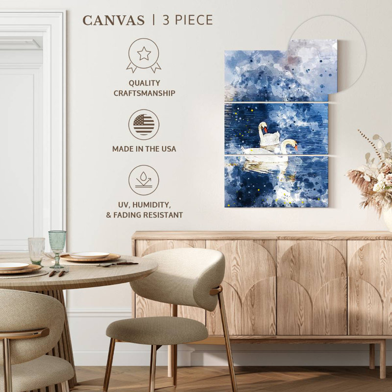 Brampt Swans Amour, 57" H x 36" W