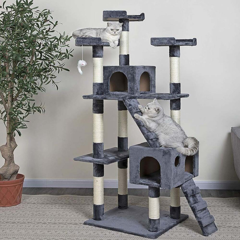 Meuble d'escalade très grand pour chat, Gris