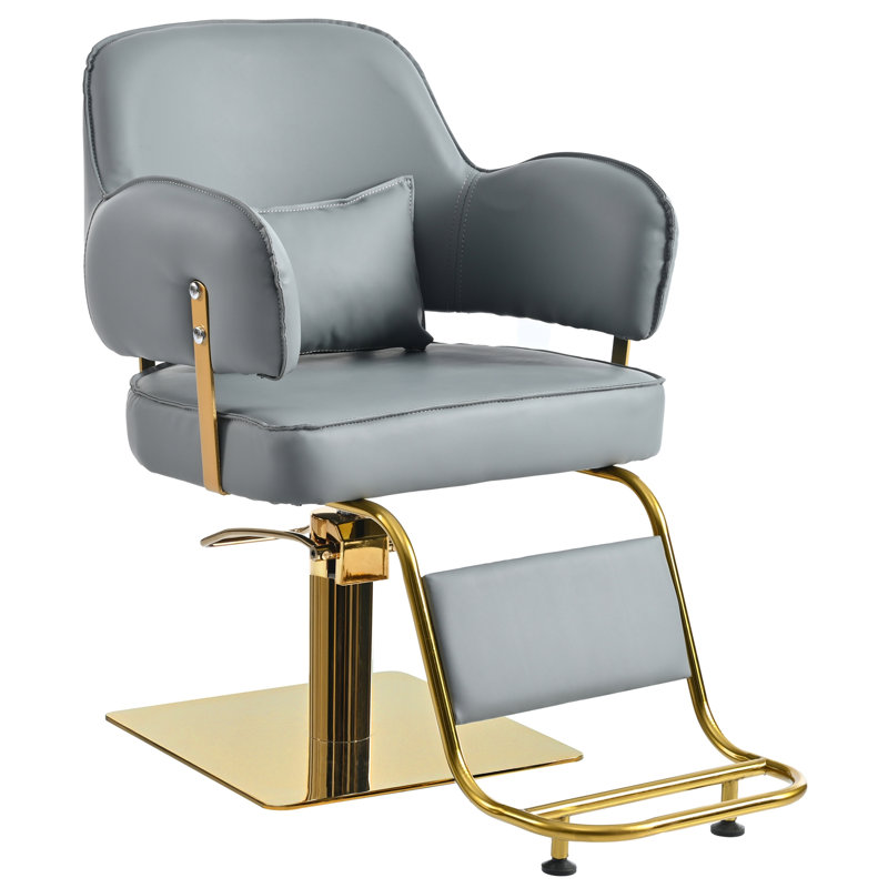 Fauteuil de coiffeur élégant, Gris