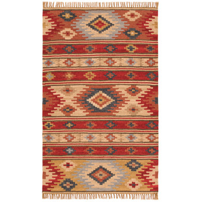 Siglinde Rectangle Striped Wool Hand Woven Kilim