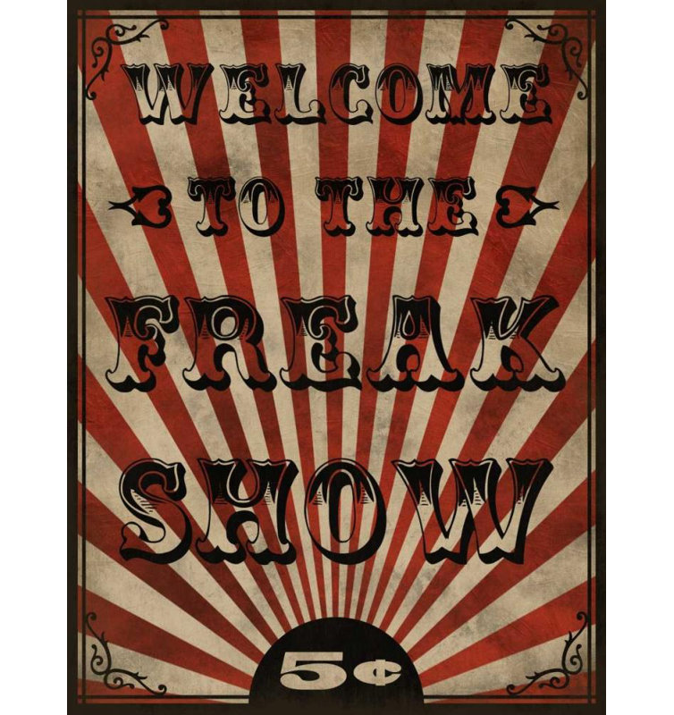 Art sur toile tendue par Trinus Prime, Marcus Gallery: Freak Show, H 46 po x l 36 po