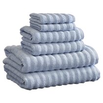 ClearloveWL Bath towel, Striped Cotton Towel Set Large Thick Bath