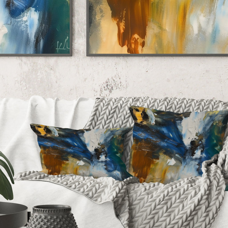 «Comfort Of Knowing Abstract» - Coussin décoratif imprimé abstrait