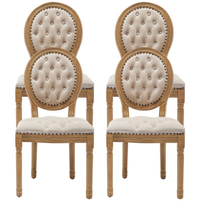 Chaise d'appoint en velours capitonné avec garniture cloutée 19,7 po Amando