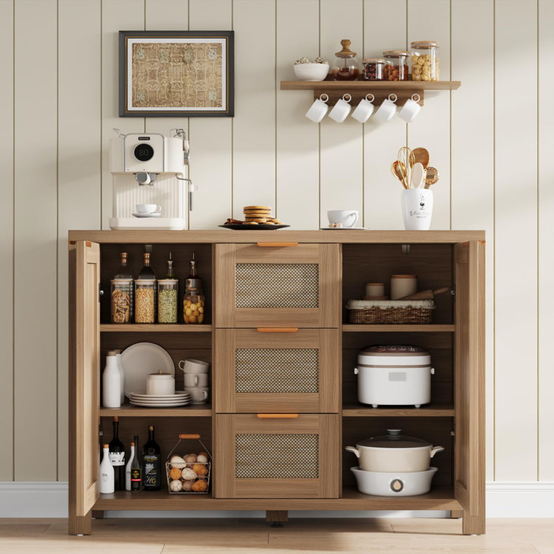Buffet 51 po Boho, Chêne clair