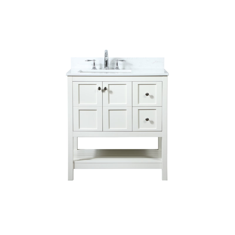 Ensemble de meuble-lavabo simple 32 po Krish, Blanc
