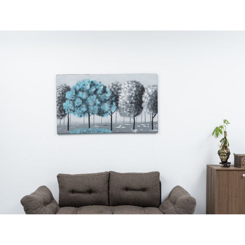 Toile d'art surdimensionnée 47 po x 27 po - panier d'hiver peint à la main blanc paysage sans cadre