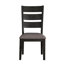 Ensemble de 2 chaises d'appoint transitionnelles avec cadre rembourré en bois et tissu d'aspect décontracté