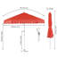 Parasol de marché festonné 8,5 pi Dexter Classic Castle-710625944