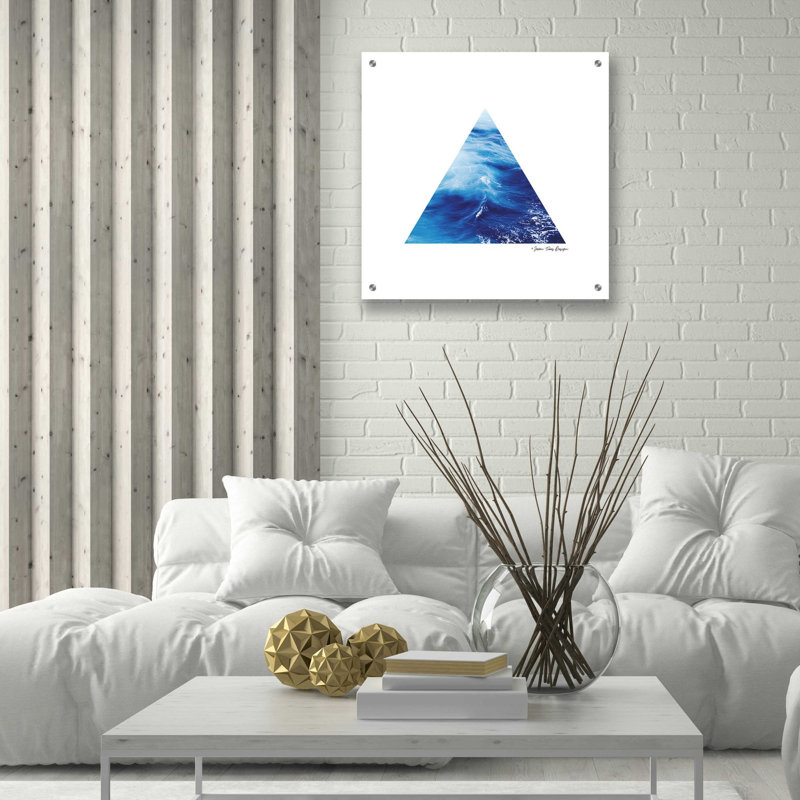 «Ocean Triangle» par Seven Trees Design, art mural en verre acrylique, H 24 po x l 24 po x P 0,2 po